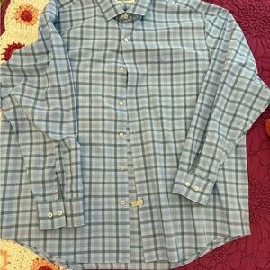 Tommy Bahama Light Blue Plaid Men's Shirt